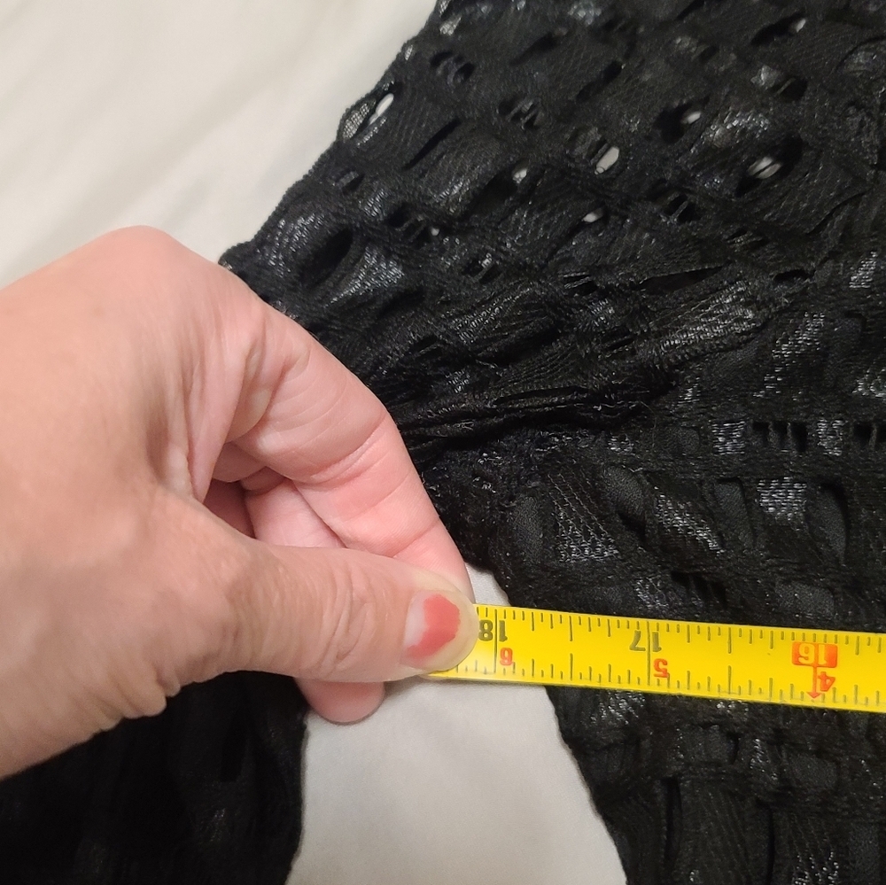 Keren Hart black lace zip front, wrist zipper detail jacket size large - Picture 6 of 9